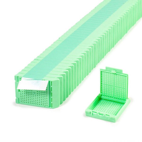Hinged Biopsy Cassette, green